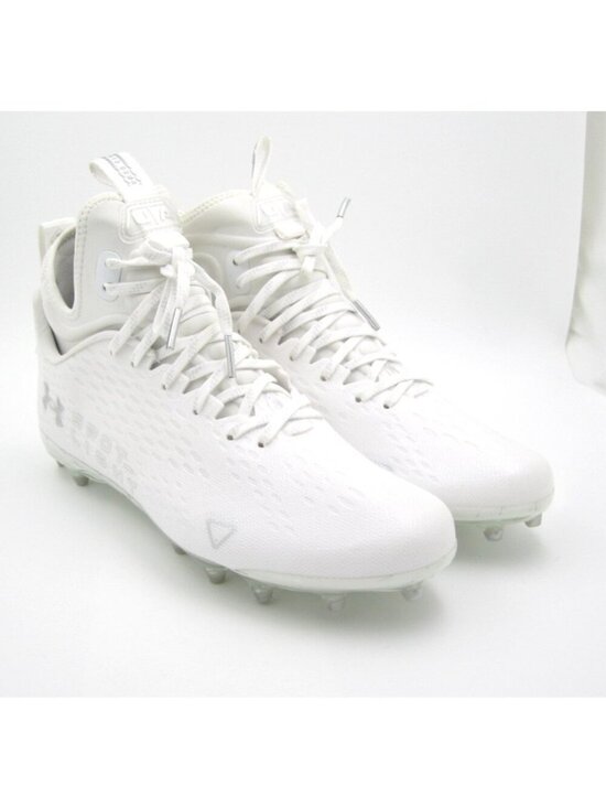 New Under Armour Spotlight Lux MC 2.0 Football Cleats Men Sz 9 White (F12) main image 5